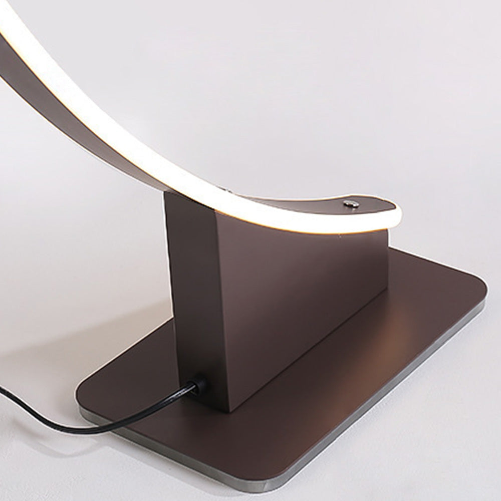 Ray Design Lampadaire Arche Simple Métal/Silicone Café/Blanc Salon/Chambre à Coucher - Neutralighting