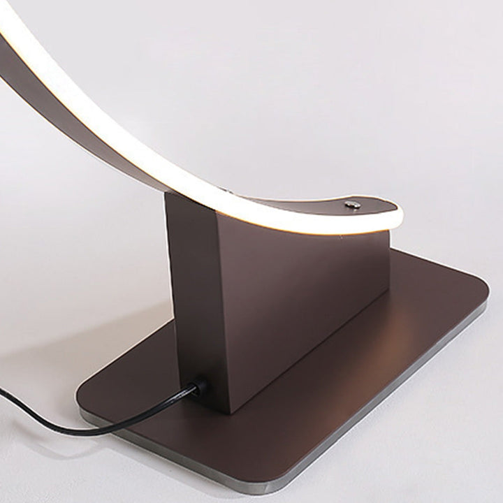 Ray Design Lampadaire Arche Simple Métal/Silicone Café/Blanc Salon/Chambre à Coucher - Neutralighting
