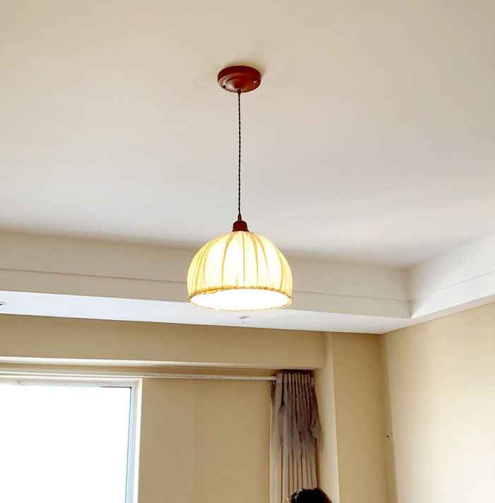 Arisha Suspension Dôme Vintage, Tissu, Beige, Salon/Chambre - Neutralighting