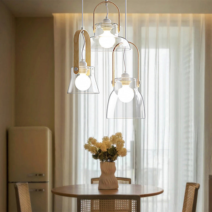 Valentina Moderne Luminaires Suspensions Dôme Minimaliste Métal/Verre Or Transparent Salon - Neutralighting