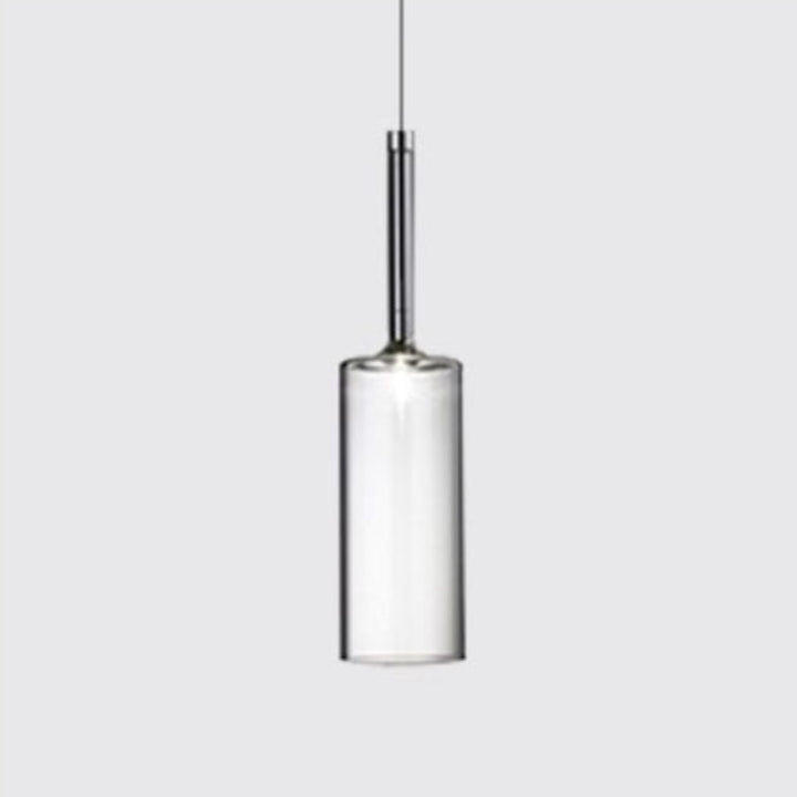 Priya Lustre Suspension Moderne Minimaliste Verre Clair/Gris Bar - Neutralighting