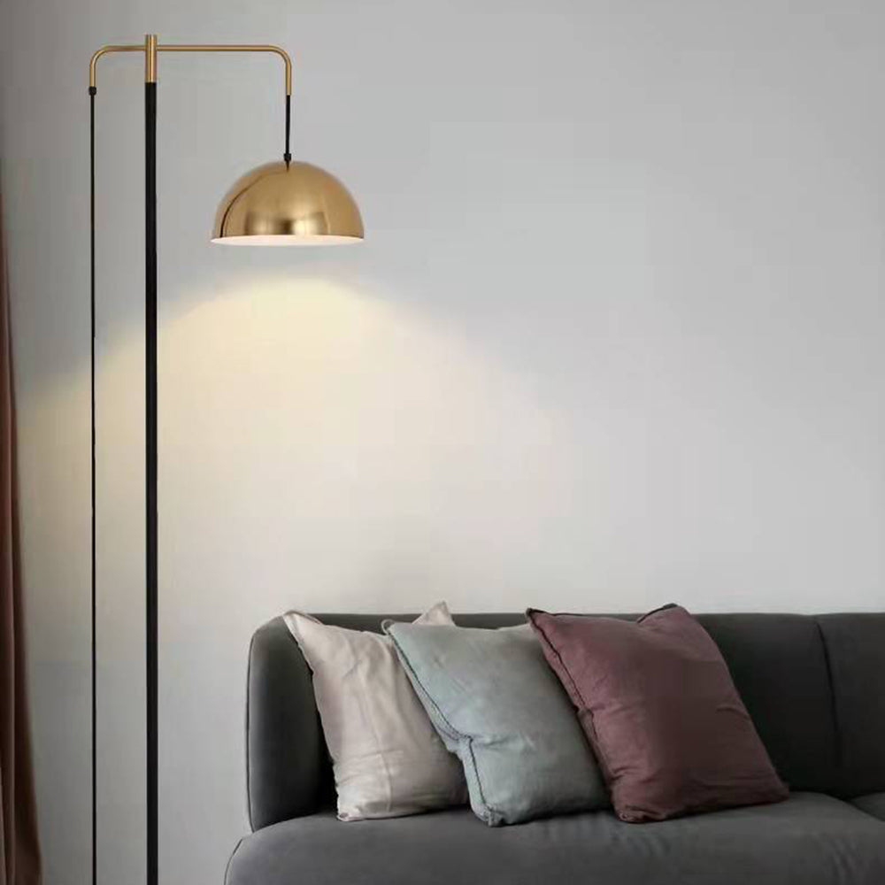 Arisha Design Lampadaire Dôme Simple Métal/Marbre Or Chambre/Salon - Neutralighting