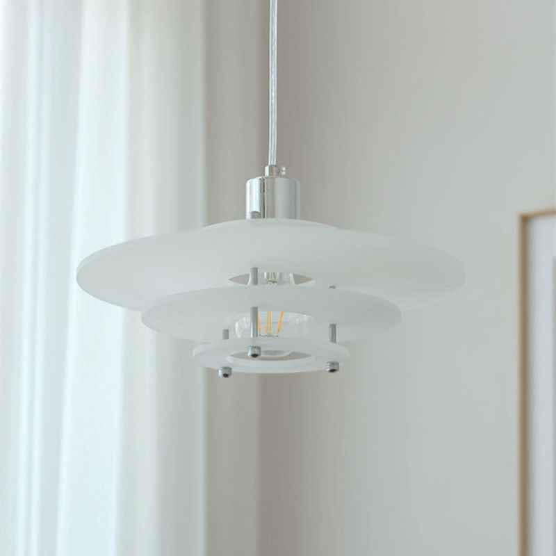 Suspension Arisha Acrylique Blanc LED