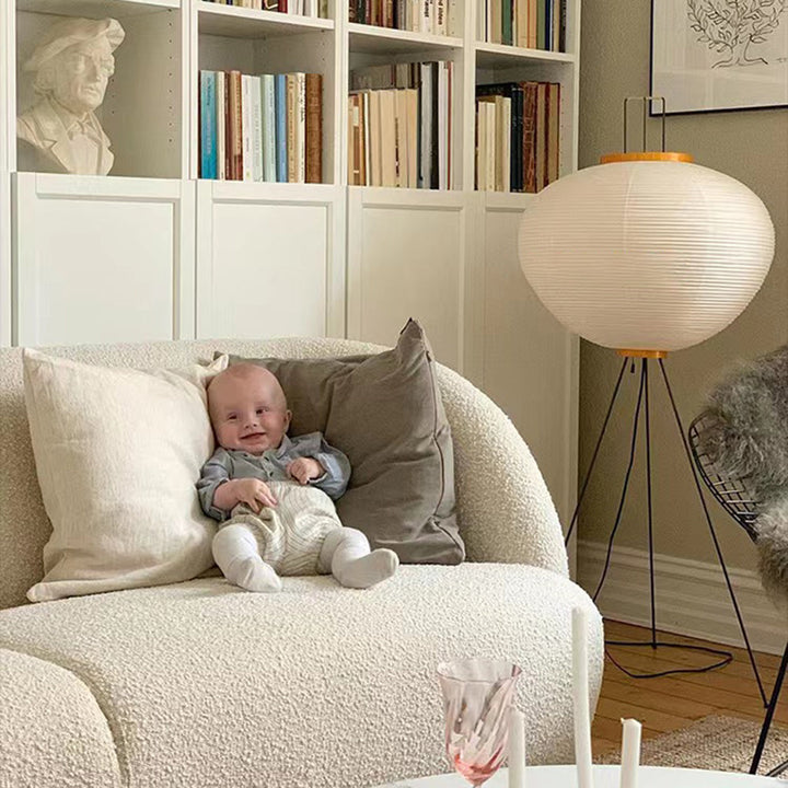 Ritta Design Lampadaire Simple Métal/Papier Blanc Bureau/Salon - Neutralighting