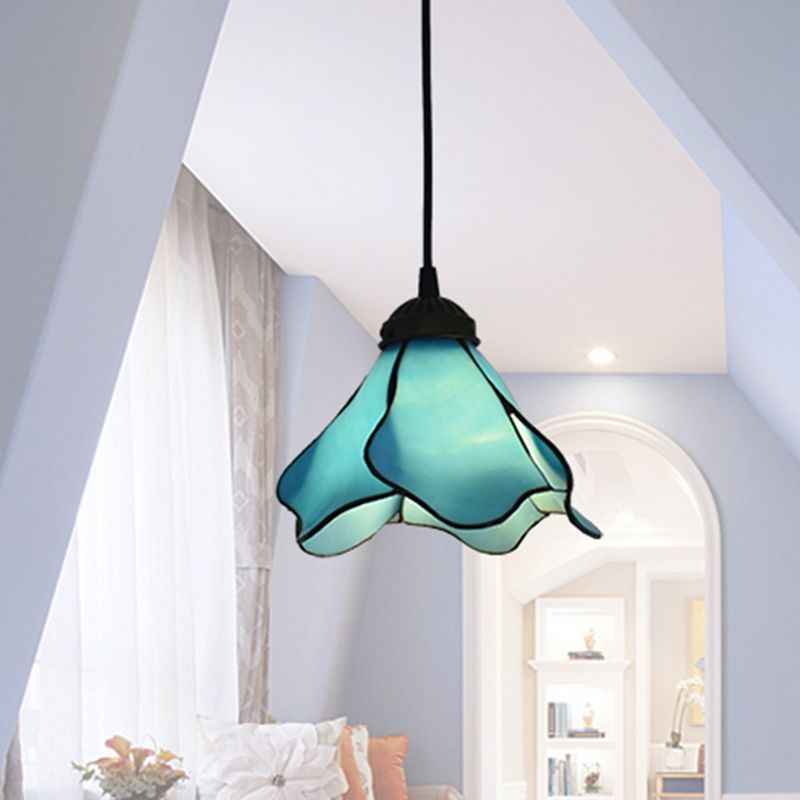 Ray Fleur Moderne LED Suspension Rose Bleu Métal Résine Salon - Neutralighting