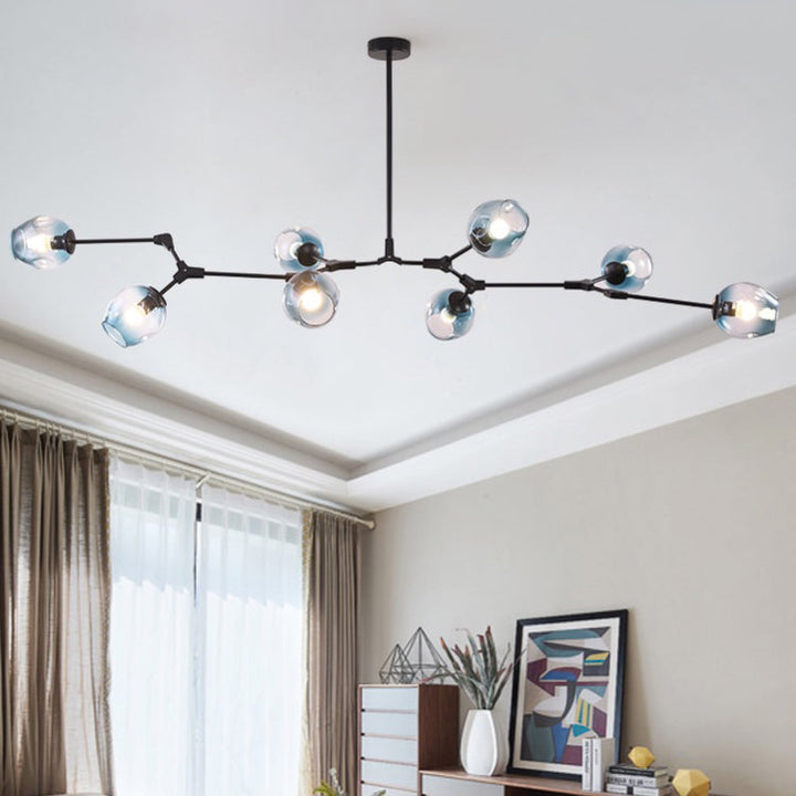 Kirae Suspension Nordique. Verre. Noir/Or. Salon - Neutralighting