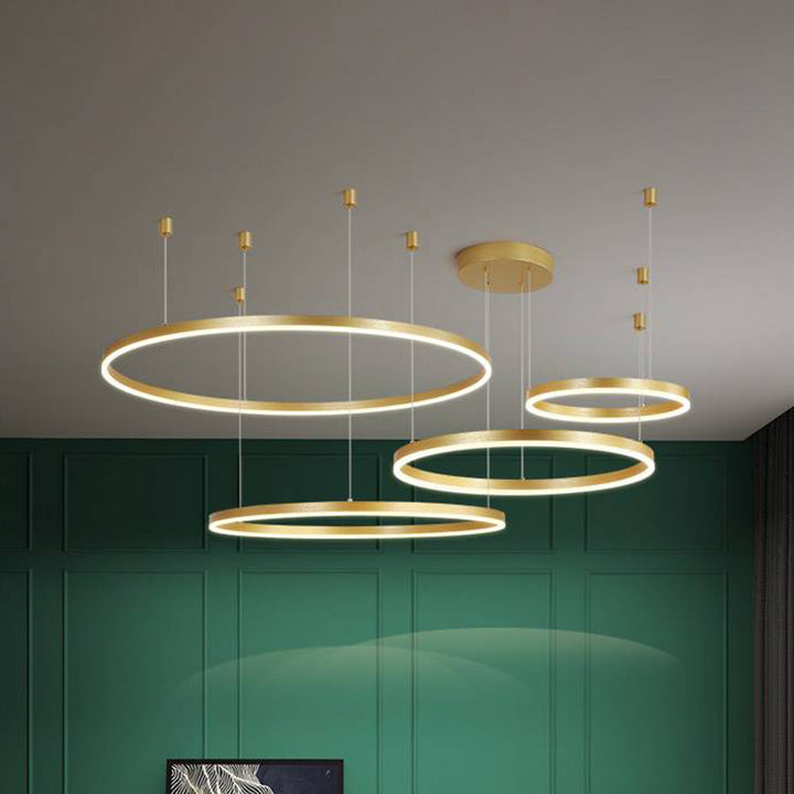 Remi Suspension Anneau Moderne Métal Noir/Doré/Café Salon - Neutralighting