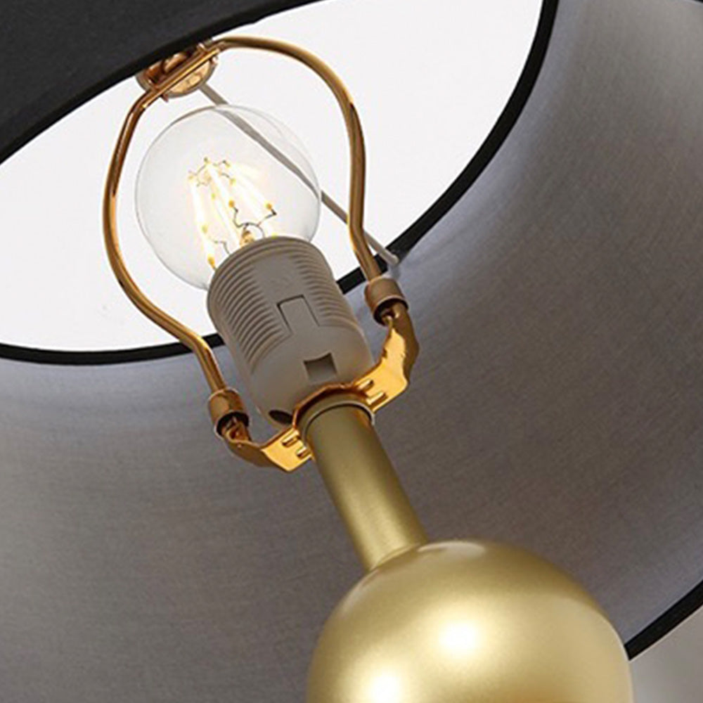 Mira Design Lampadaire Tripod Simple Tissu/Métal Noir Salon/Bureau - Neutralighting