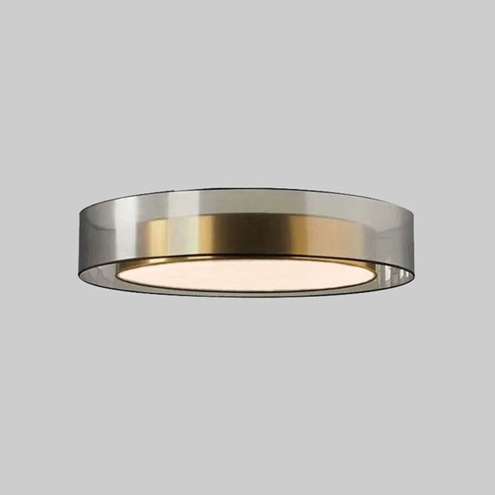 Arisha Plafonnier Rond Moderne, Métal/Acrylique, Doré, Salon - Neutralighting