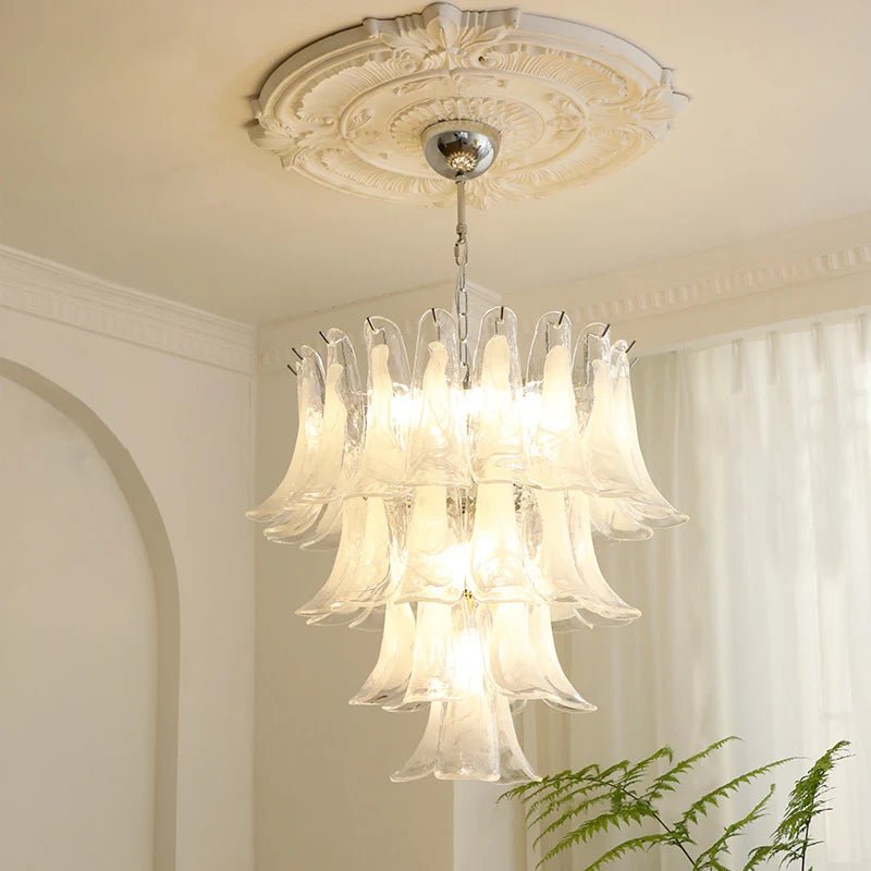 Aurora Lustre Pétales en Verre de Murano Vintage - Neutralighting