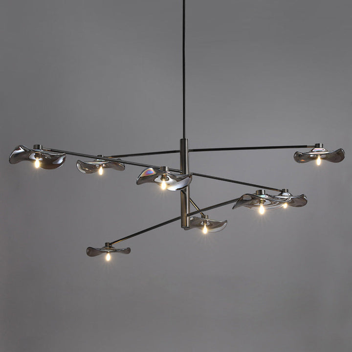 Arisha Suspension Linéaire Moderne, Métal/Verre, Transparent/Multicolore, Salon/Chambre à Coucher - Neutralighting