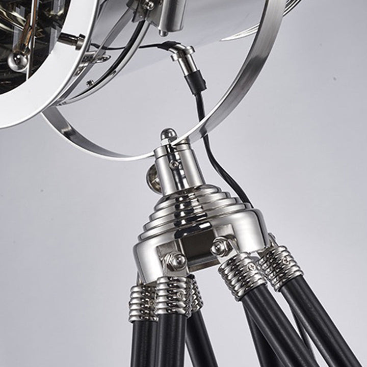 Mira Moderne Industrielle Lampadaire Trépied Rétro Métal Chromé/Bureau/Salon - Neutralighting
