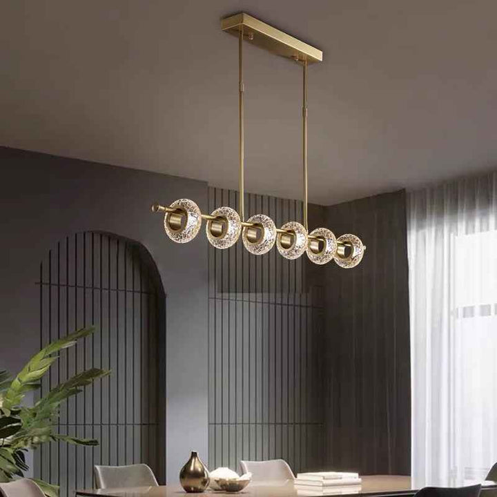 Kristy Luminaires Suspension Moderne LED Or Métal/Acrylique Salle à manger - Neutralighting