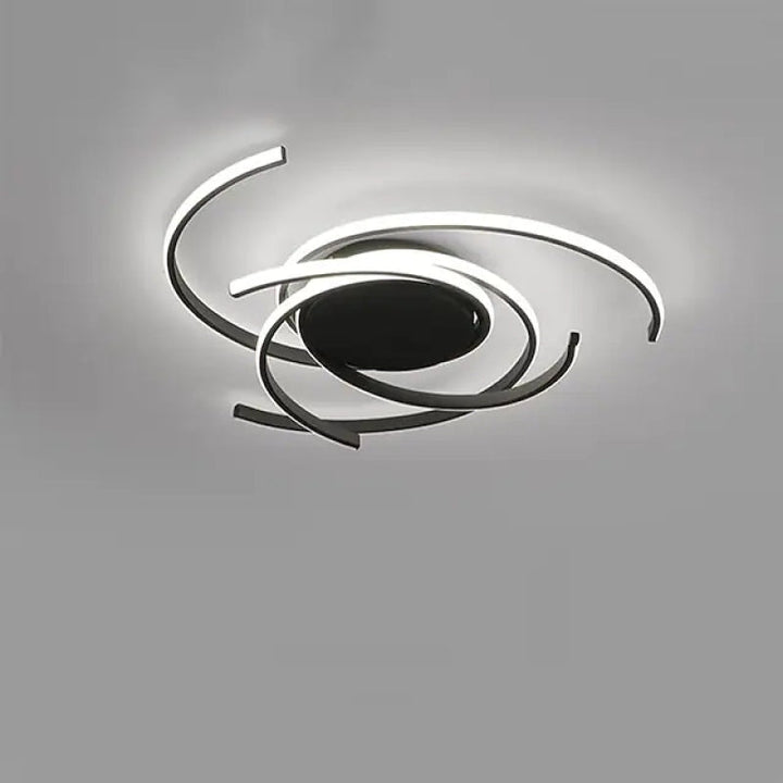 Arisha Plafonnier Arche Métal Moderne, Noir/Blanc, Salon - Neutralighting