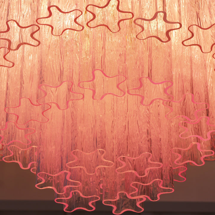 Aurora Lampe de Plafond en Verre Murano Rose Vintage - Neutralighting