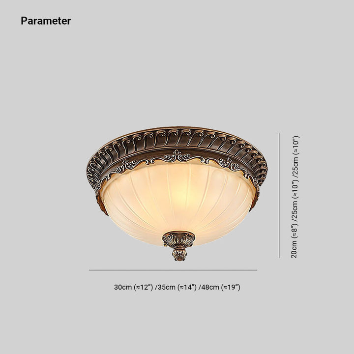 Arisha Retro LEDPlafonnier Beige Métal/Verre Salon Salle à manger - Neutralighting