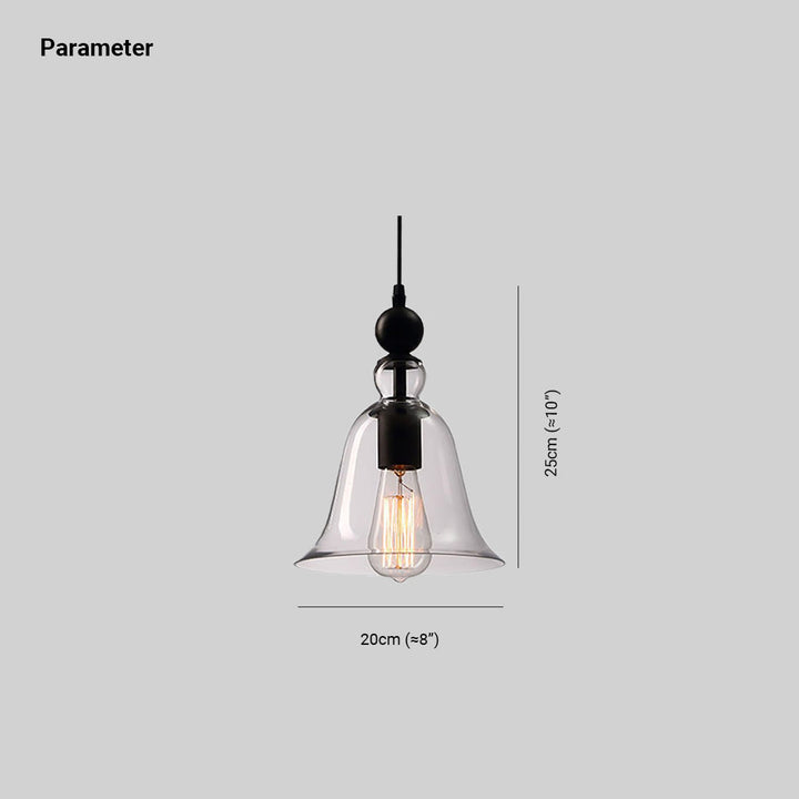 Arisha Industrielle Vintage LED Suspension Clair Métal/Verre Salle à manger - Neutralighting