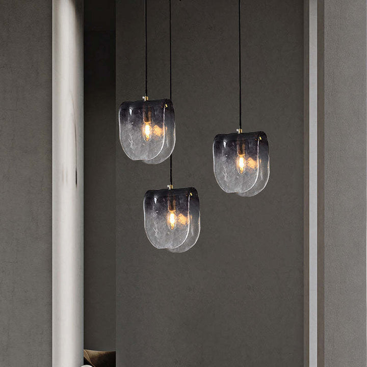 Valentina Suspension Contemporaine Métal/Verre Noir Salon - Neutralighting