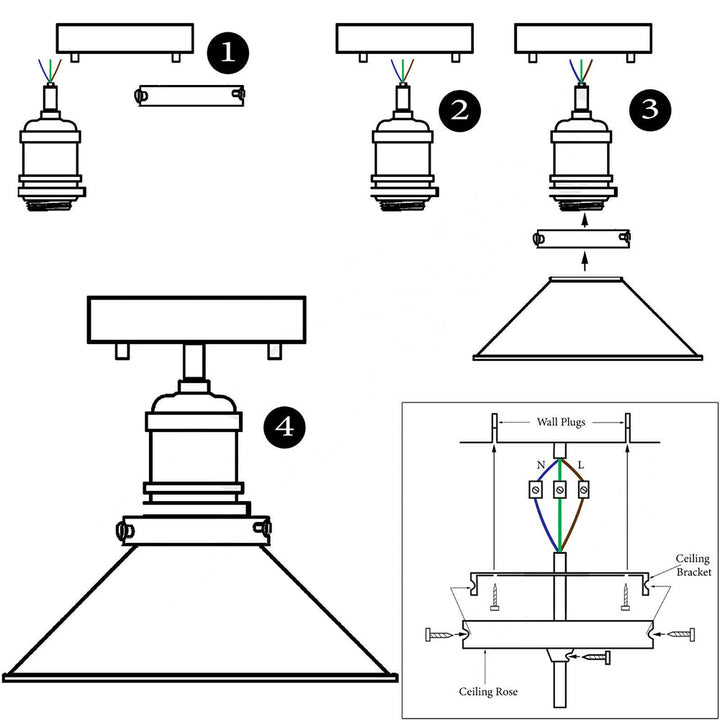 Epoch Suspension Cône Industriel, Métal/Verre, Noir/Bronze, Salon - Neutralighting