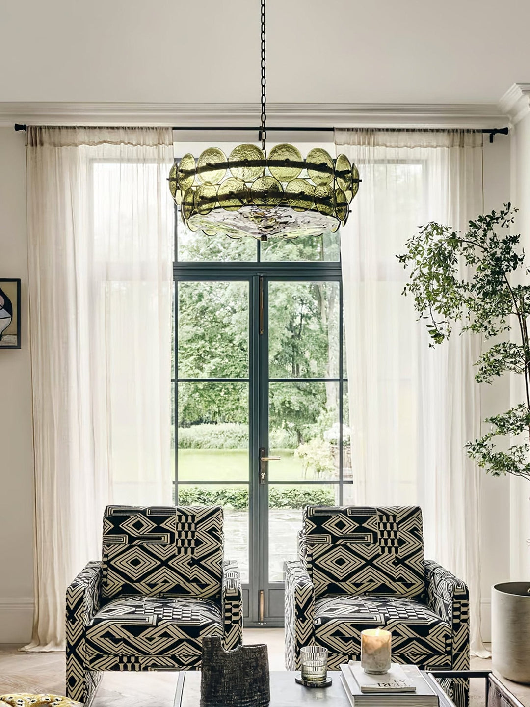 Aurora Chandelier Disque Verre Murano Vintage - Neutralighting