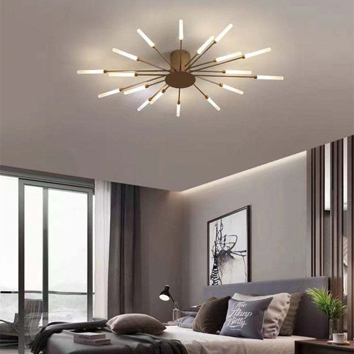 Wesley Plafonnier Fireworks Design Artistique Noir/Doré - Neutralighting