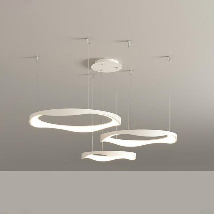 Arisha Suspension Ronde Moderne, Métal/Acrylique, Noir/Blanc, Salle de Séjour/Salle à Manger - Neutralighting