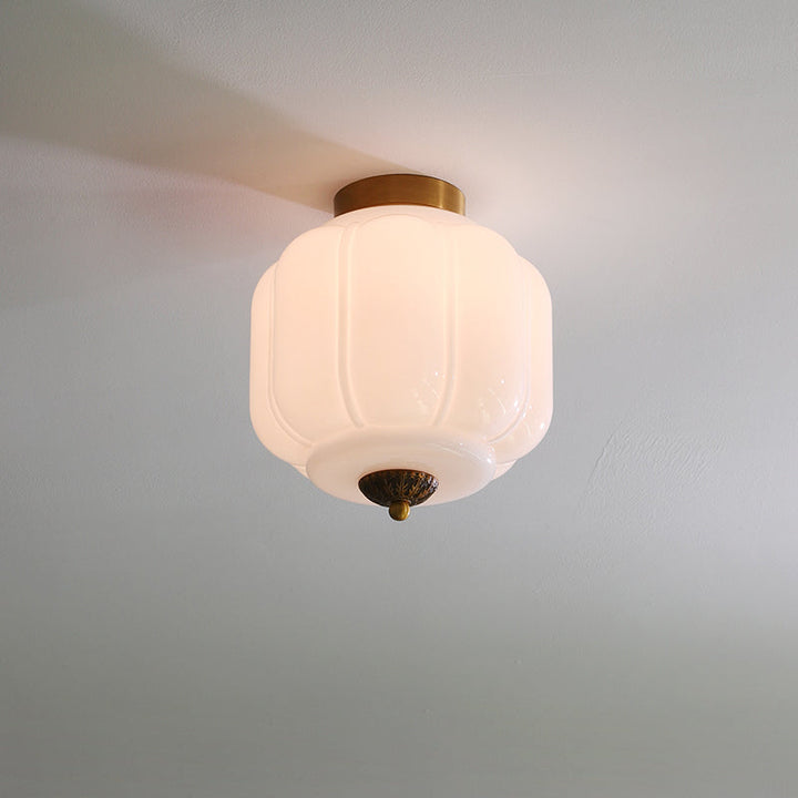 Elyra Lampe de Plafond en Verre Vert Docos