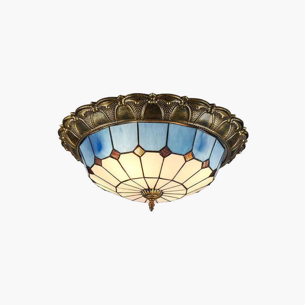 Plafonnier Tiffany en Verre – Plafonnier Lumineux