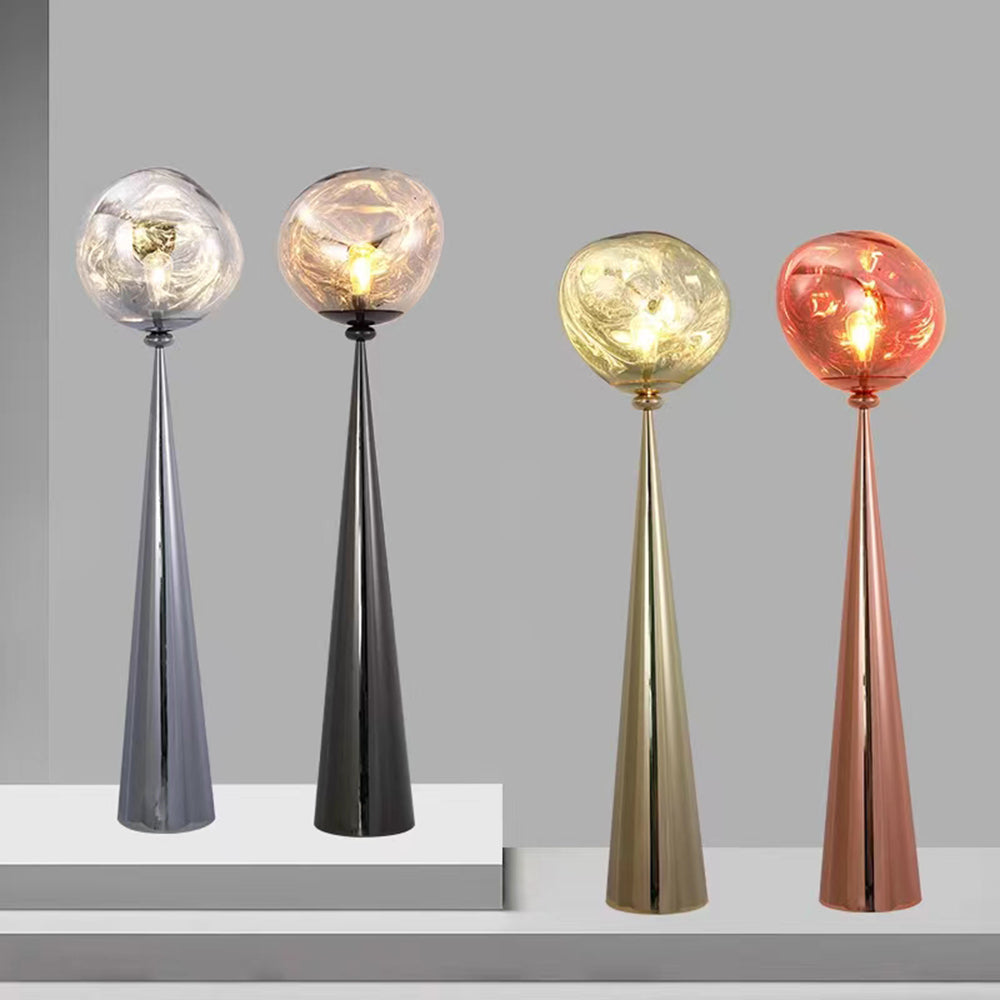 Valentina Design Italien Lampadaire Moderne Métal/Acrylique Rose Dorée/Or/Chromé/Gris Fumé Salon - Neutralighting