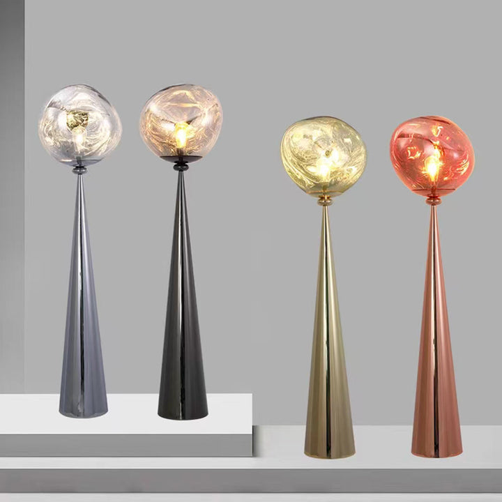Valentina Design Italien Lampadaire Moderne Métal/Acrylique Rose Dorée/Or/Chromé/Gris Fumé Salon - Neutralighting