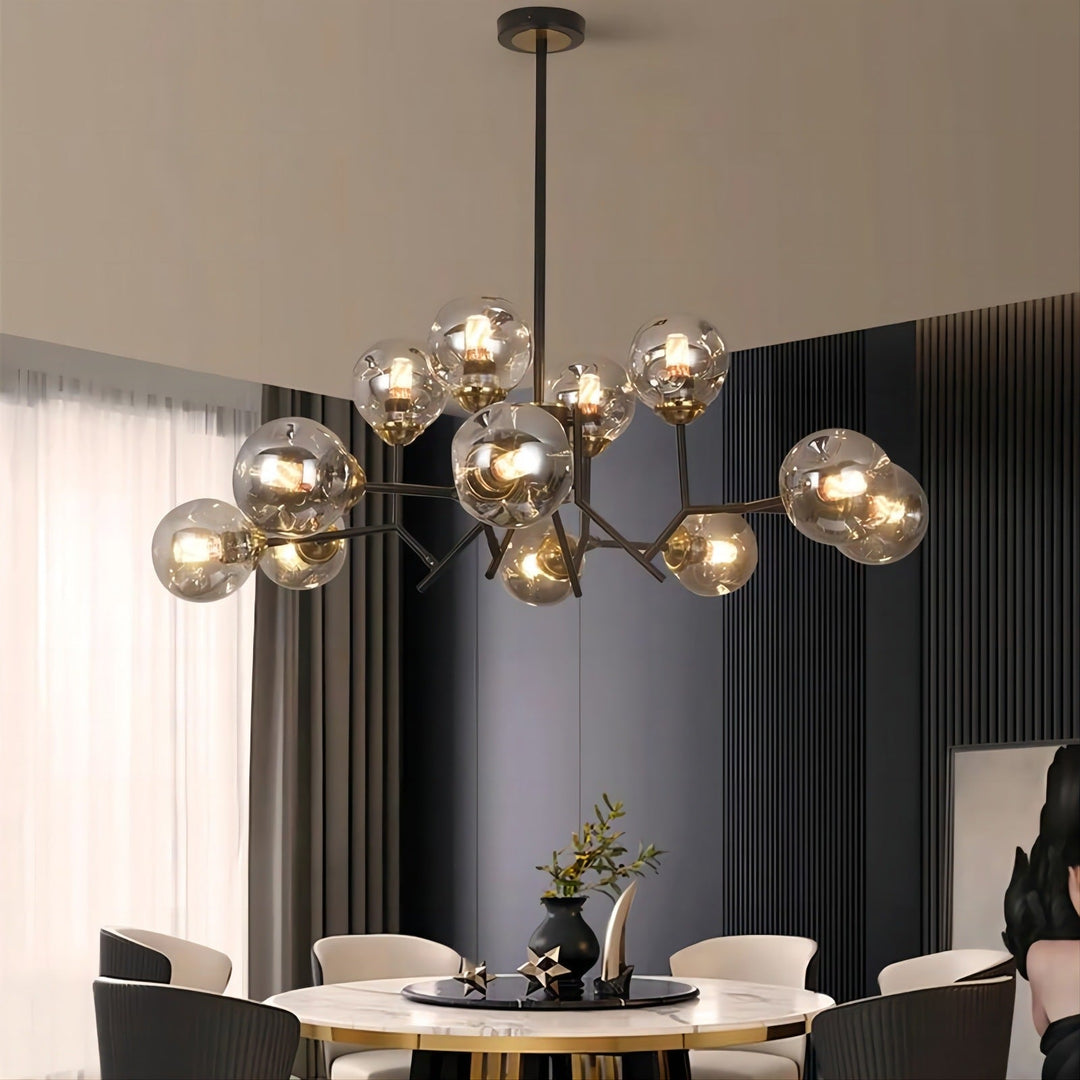 Valentina Moderne Nordique Suspension Métal Verre Salon Chambre à Coucher - Neutralighting
