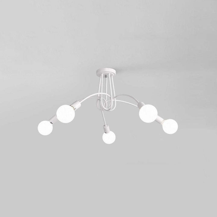 Valentina Lustre Linéaire/Bulle Moderne, Métal, Noir/Blanc/Or, Salon - Neutralighting