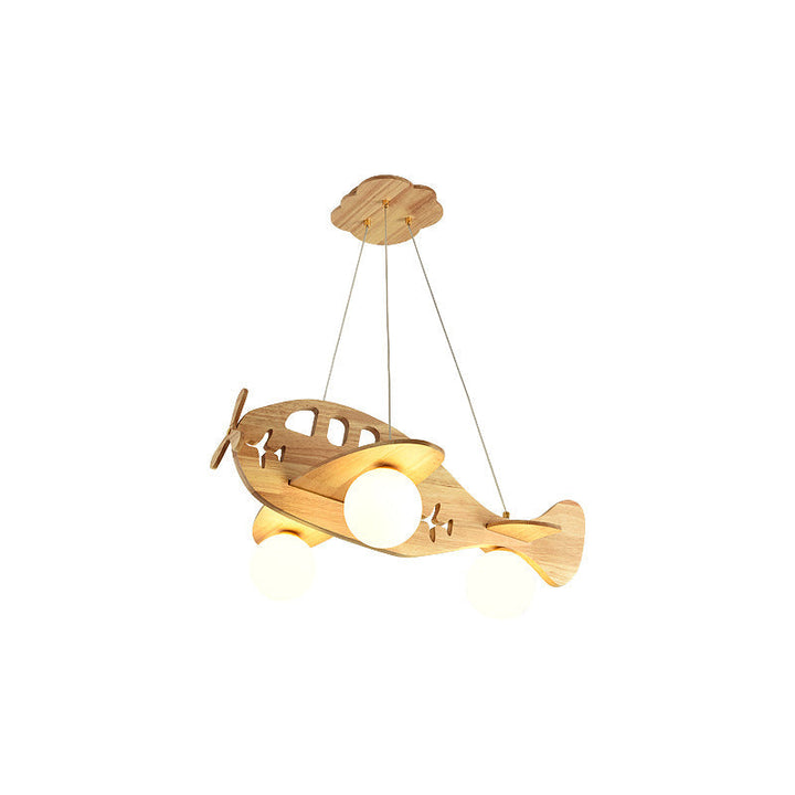 Aria Luminaires Suspension Avion Moderne, Bois, Chambre d&