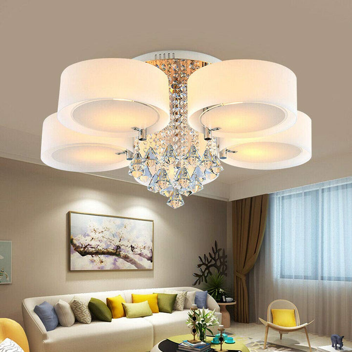 Arisha Moderne Rond Acrylique Verre Plafonnier Couloir - Neutralighting