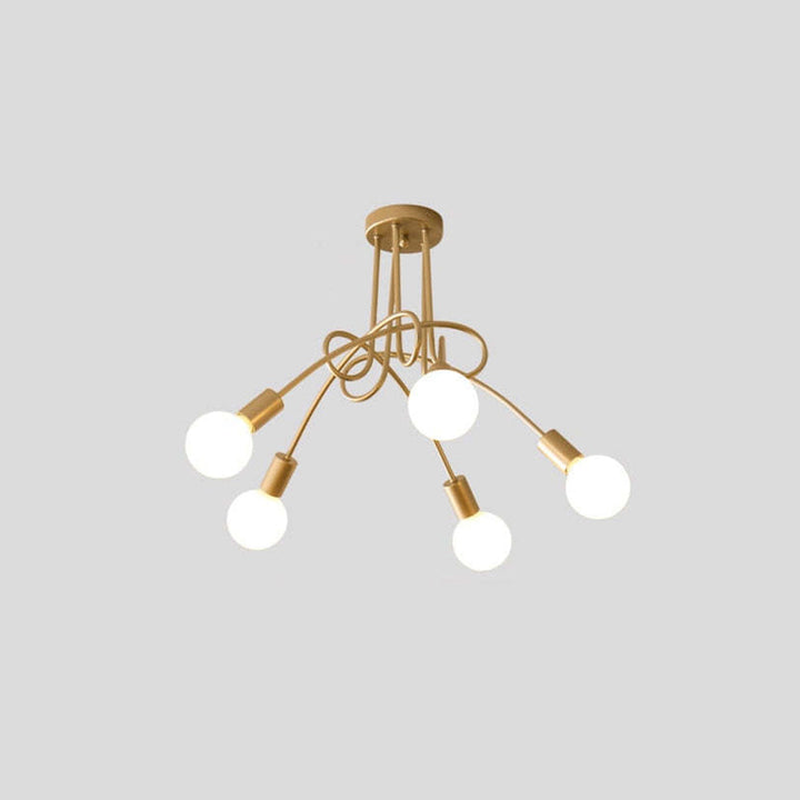 Valentina Lustre Linéaire/Bulle Moderne, Métal, Noir/Blanc/Or, Salon - Neutralighting