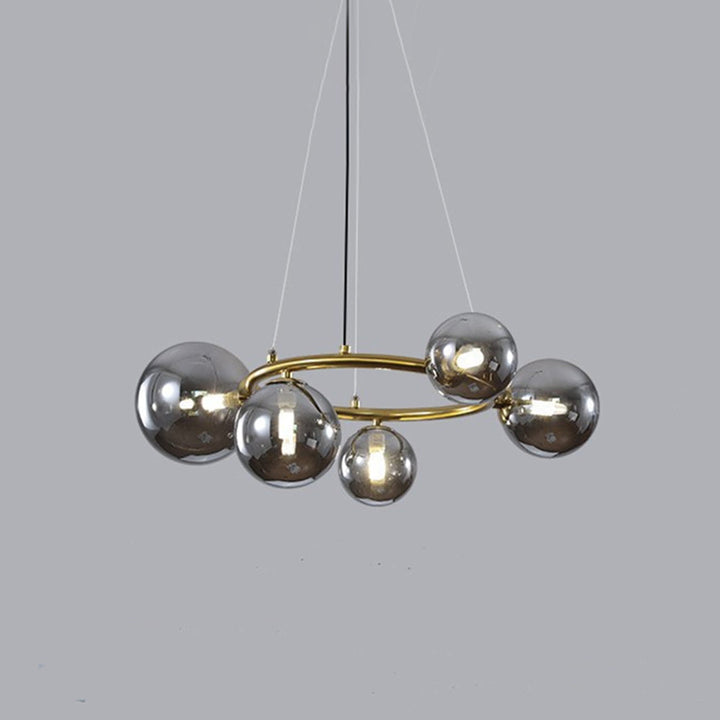 Valentina Luminaires Suspensions Anneau Moderne Métal/Verre Noir/Blanc/Gris/Doré Chambre à Coucher - Neutralighting
