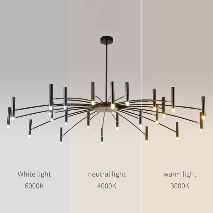 Theno Lustre Simple Noir/Blanc Etude/Salon/Salle à Manger - Neutralighting
