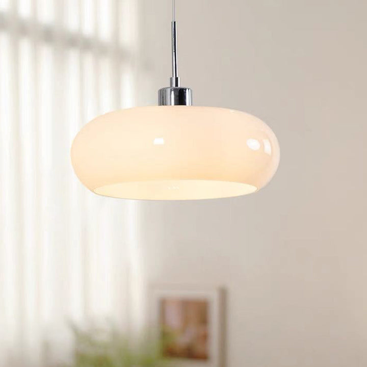 Charlotte Suspension Dôme Moderne Verre. Blanc/Orange. Salle de Bain - Neutralighting