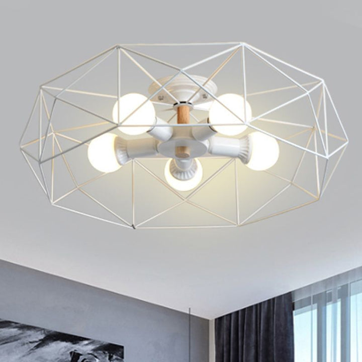 Arisha Moderne LED Plafonnier Doré/Blanc Métal Salon Chambre à coucher - Neutralighting