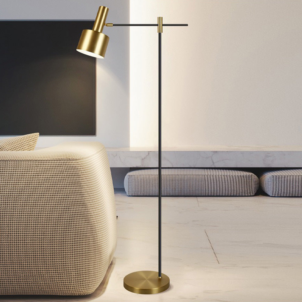 Arisha Design Lampadaire Linéaire Simple Métal Or/Noir Salon/Bureau - Neutralighting