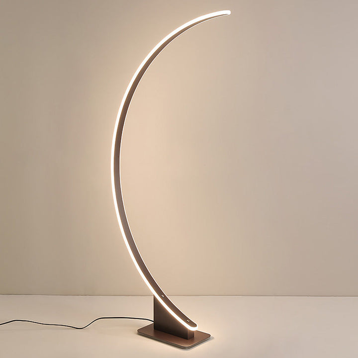 Ray Design Lampadaire Arche Simple Métal/Silicone Café/Blanc Salon/Chambre à Coucher - Neutralighting