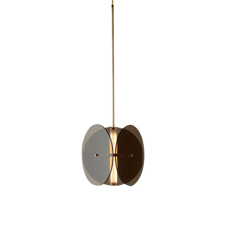Valentina Suspension Rond LED Simplicité Noir Métal/Verre Chambre à Coucher - Neutralighting