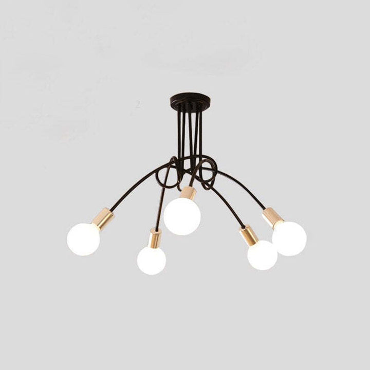 Valentina Lustre Linéaire/Bulle Moderne, Métal, Noir/Blanc/Or, Salon - Neutralighting