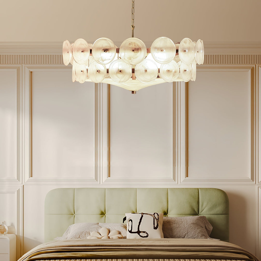 Aurora Chandelier Disque Verre Murano Vintage - Neutralighting