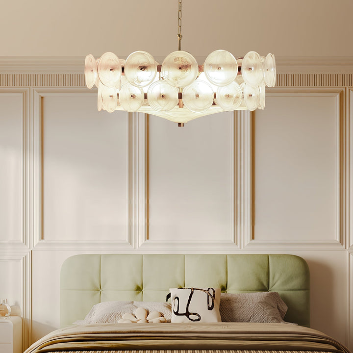 Aurora Chandelier Disque Verre Murano Vintage - Neutralighting