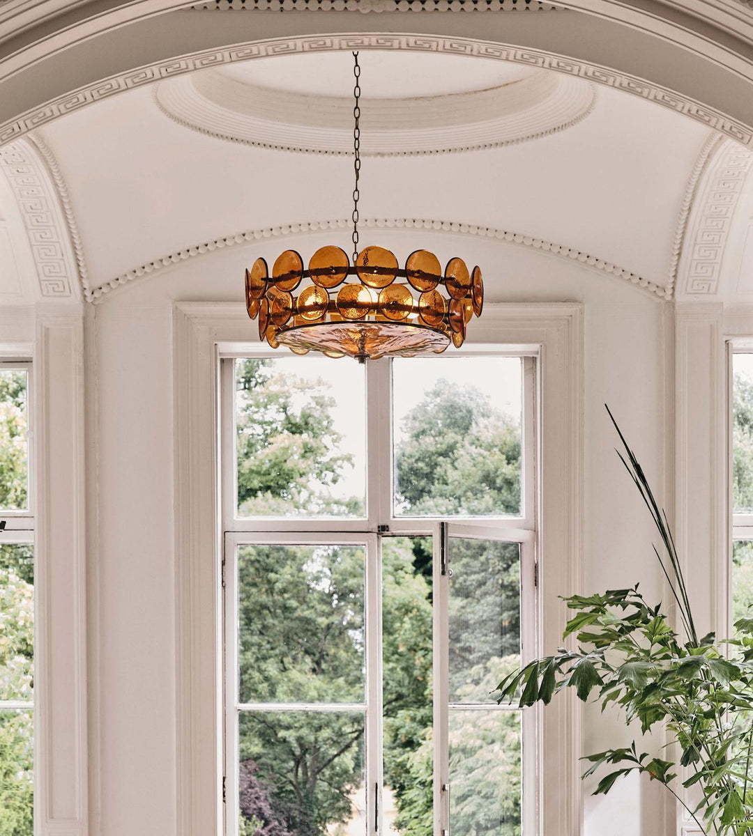 Aurora Chandelier Disque Verre Murano Vintage - Neutralighting