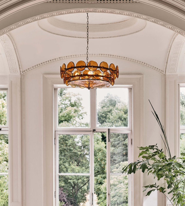 Aurora Chandelier Disque Verre Murano Vintage - Neutralighting