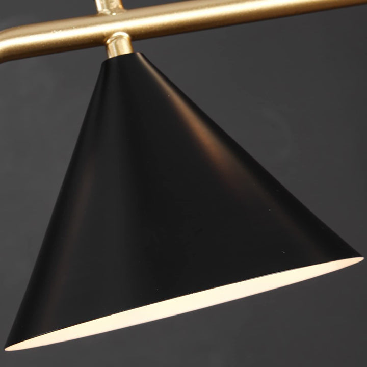Ray Moderne LED Suspension Noir/Or Verre Salon/Chambre à Coucher - Neutralighting