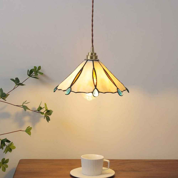 Tiffany Vintage Suspension Métal/Verre Chambre/Salon/Entrée - Neutralighting