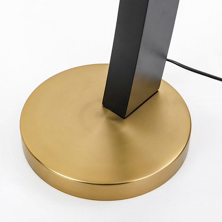 Mira Design Italien Lampadaire Arc Moderne Métal/Tissu Noir/Doré Salon - Neutralighting
